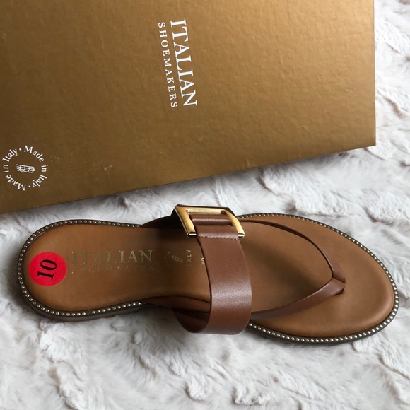 Italian Shoemakers Shoes - Italian Shoemakers Ladies Flat Sandals